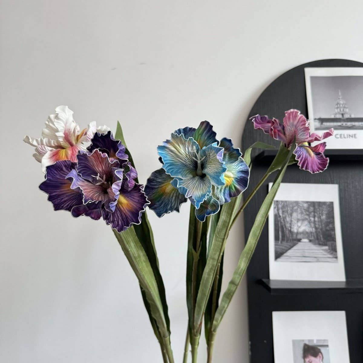 Vintage 2-Head Alice Iris Artificial Flower