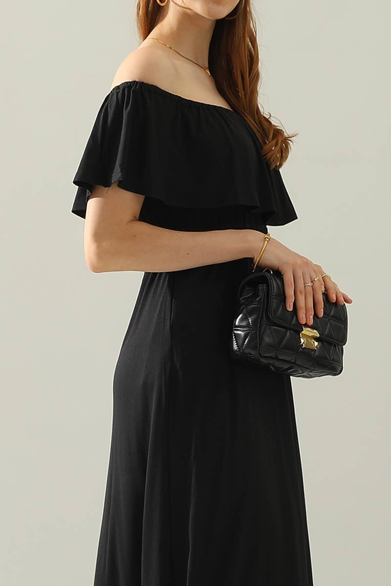 CWDMD541_OFF THE SHOULDER LAYERED MAXI DRESS