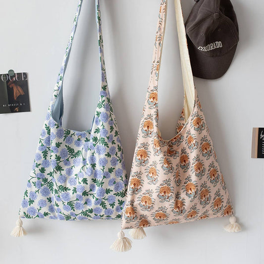 Ethnic Style Shoulder Bag for Girls, Canvas Tote_CWAB5658