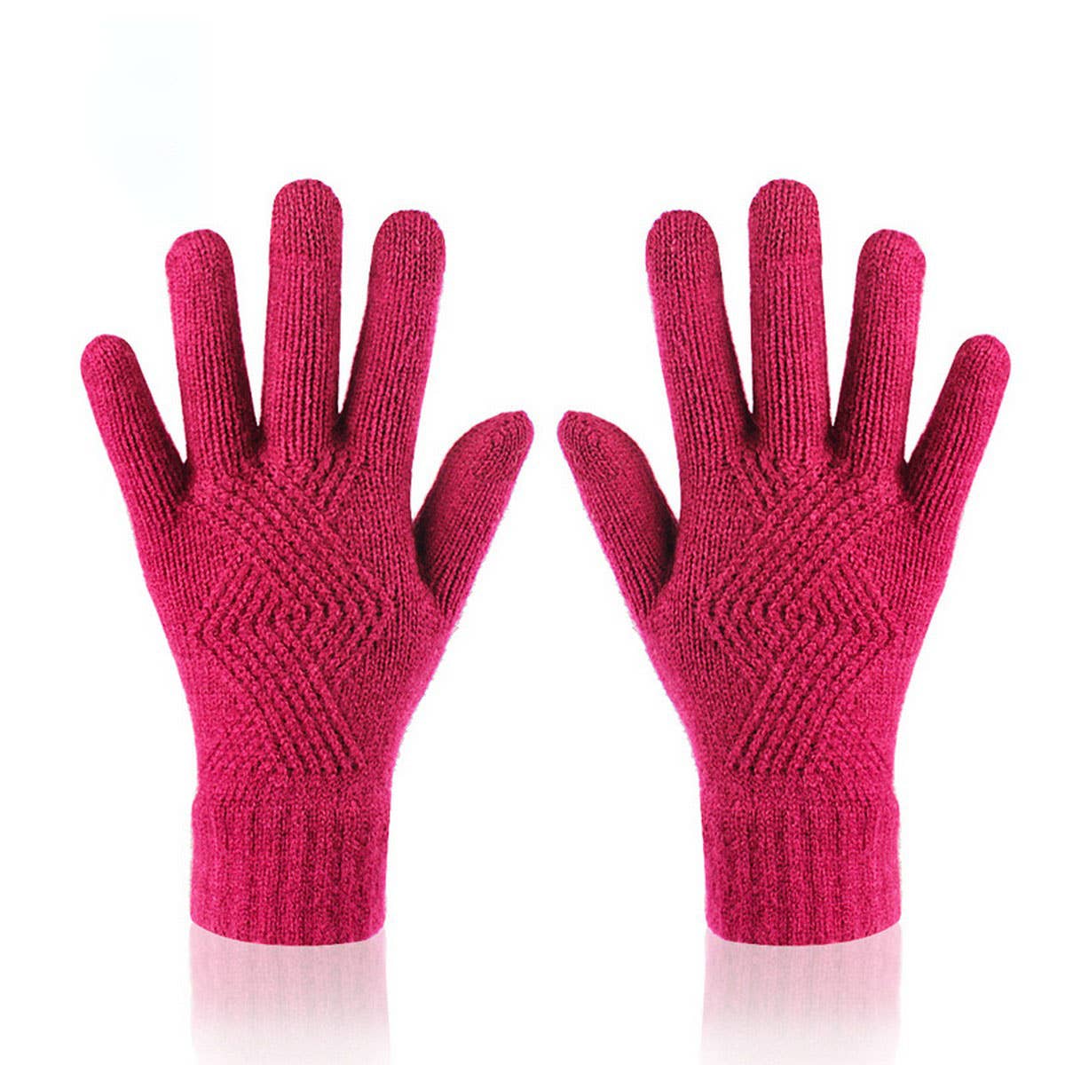 WINTER WARM WOOL KNITTED TOUCH SCREEN GLOVES_CWAG0378