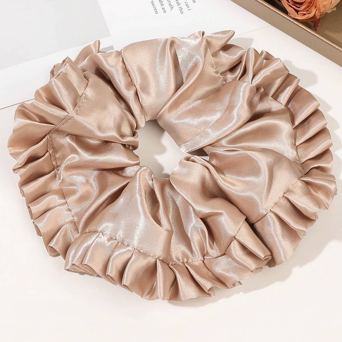 LARGE SATIN LACE HAIR TIE_CWAHA1634