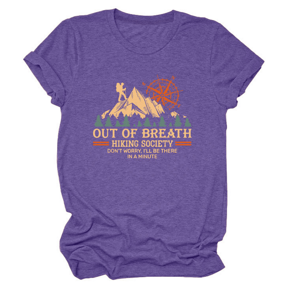 Comfy Crew Neck Tee ??Hiking Quote for Women_CWTTS1523