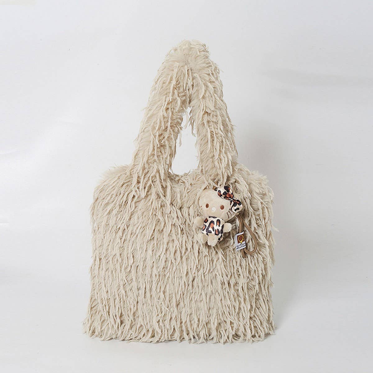 Soft Lamb Fur Tote Bag Women Fashion Handbag_CUAB00575