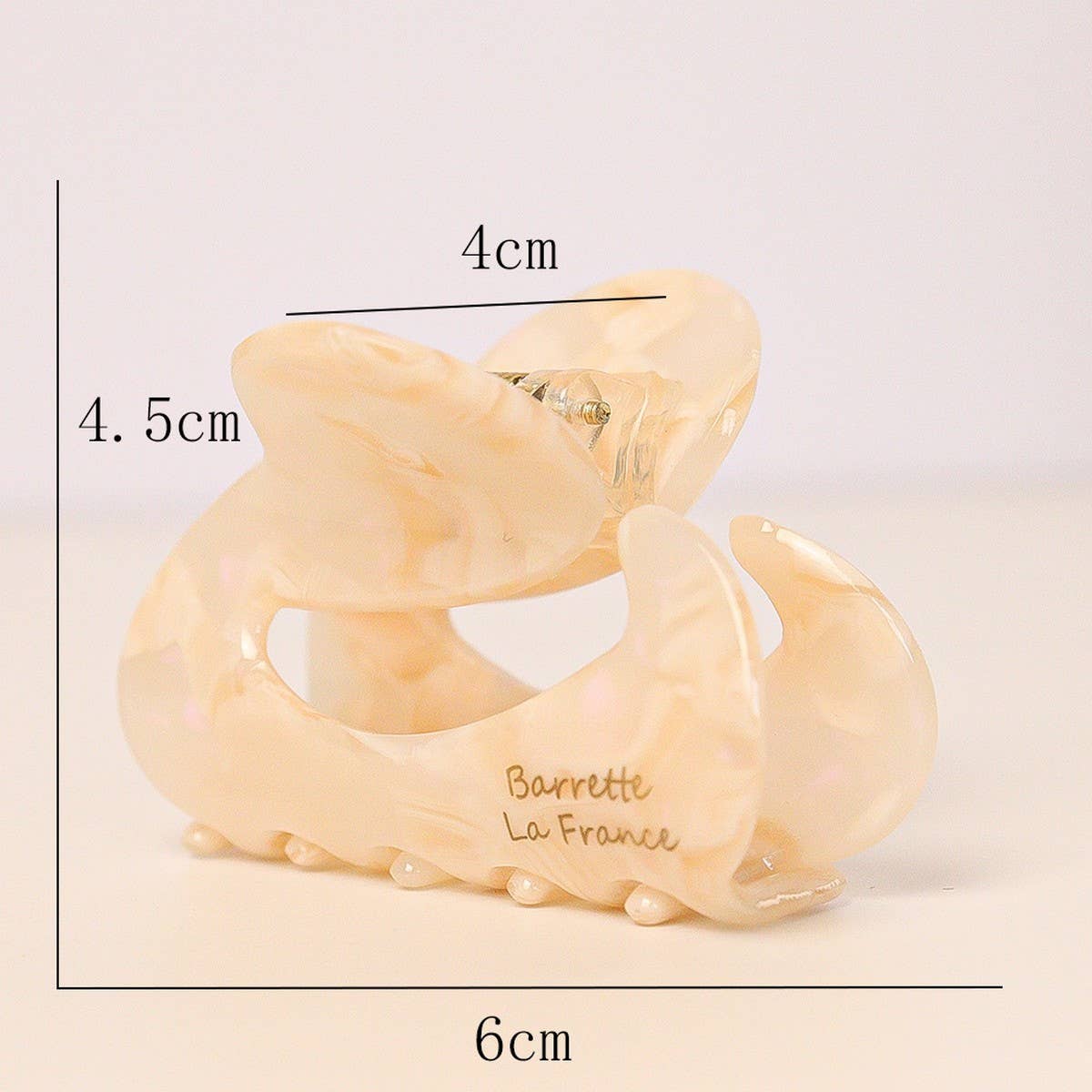 French Acetate Half-Up Hair Clip, Irregular shape