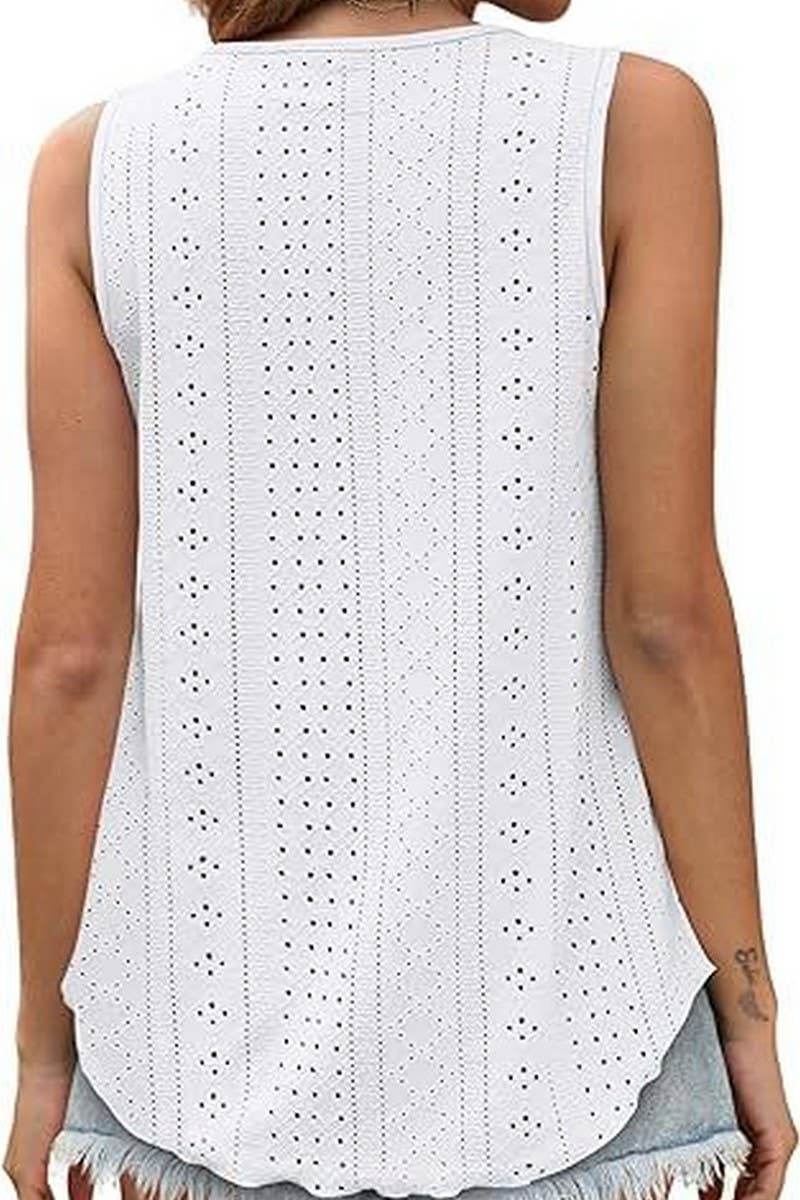 WOMEN ROUND NECK LOOSE SLEEVELESS TOP_CWTSTSL0062