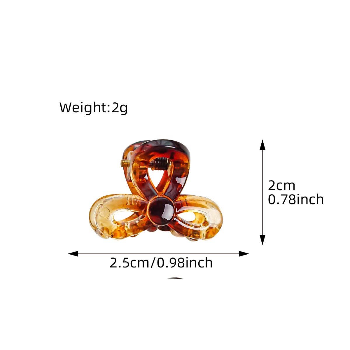 RAINBOW MINI TRANSPARENT GRIPPER CLAW CLIP_CWAHA0721