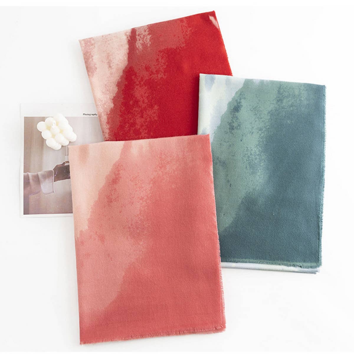 Gradient Ombre Wool Scarf ? Elegant Commuter Shawl