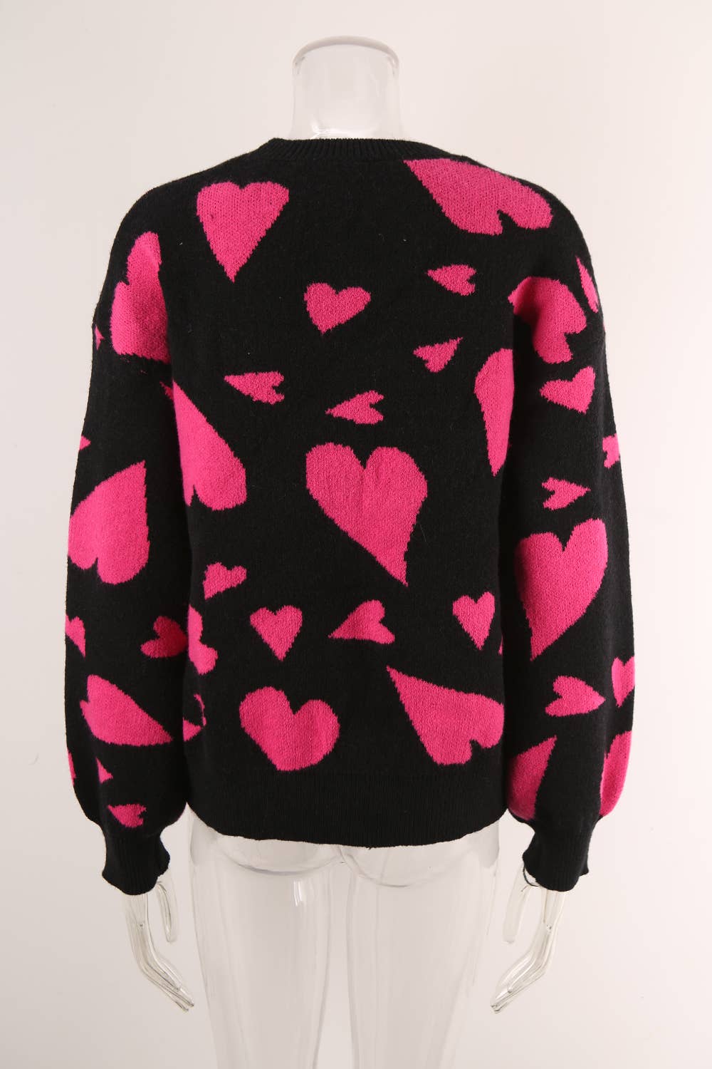 VALENTINE HEART SWEATER CREWNECK PULLOVER SWEATER