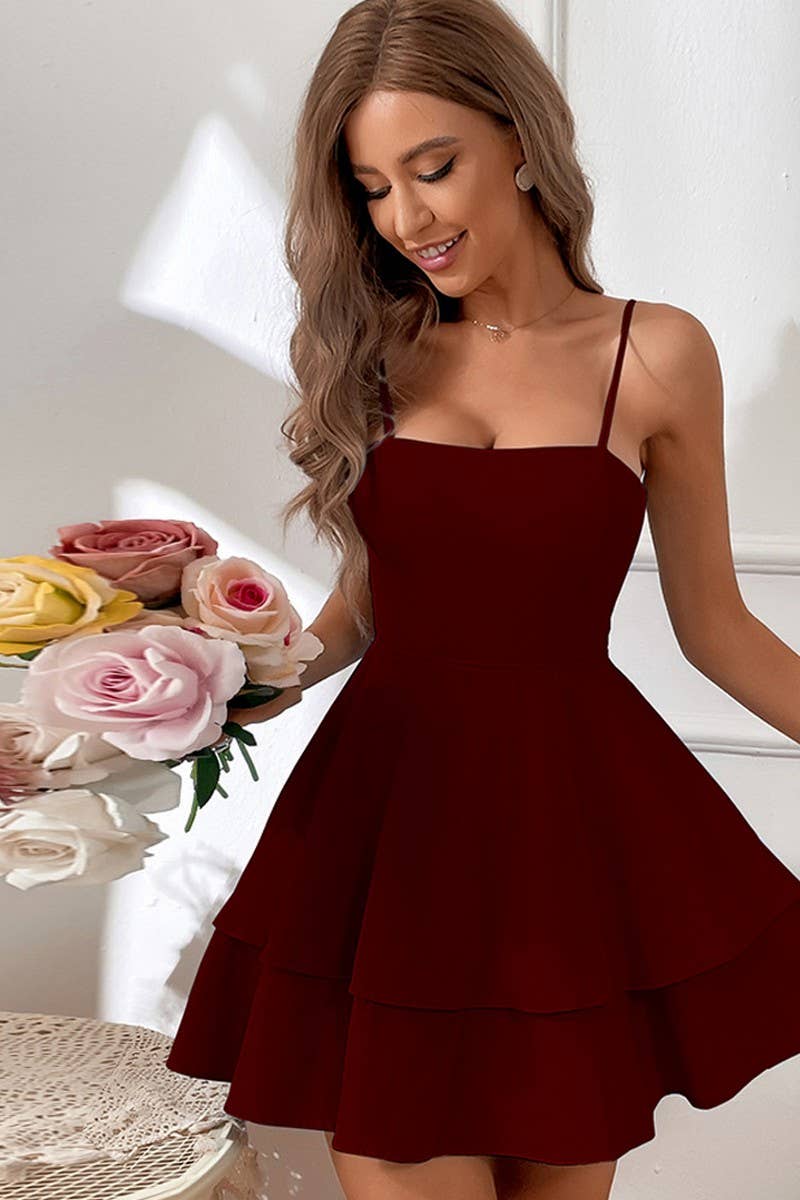 CWDSD8434_BACKLESS BOW TIE SPAGHETTI STRAP MINI DRESS