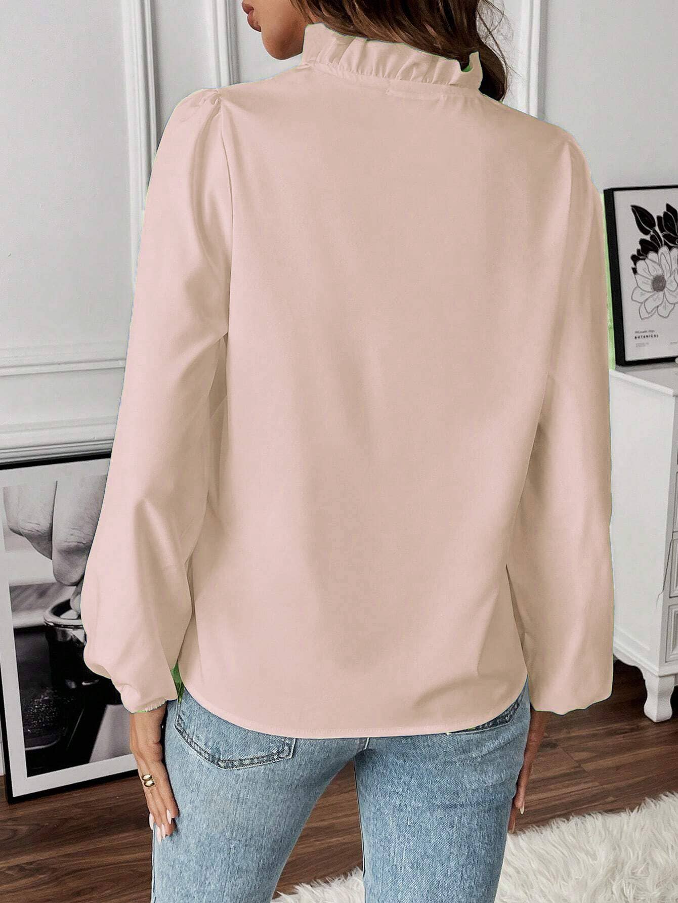 RUFFLED SHIRT LONG SLEEVE SHIRT FOR WOMEN