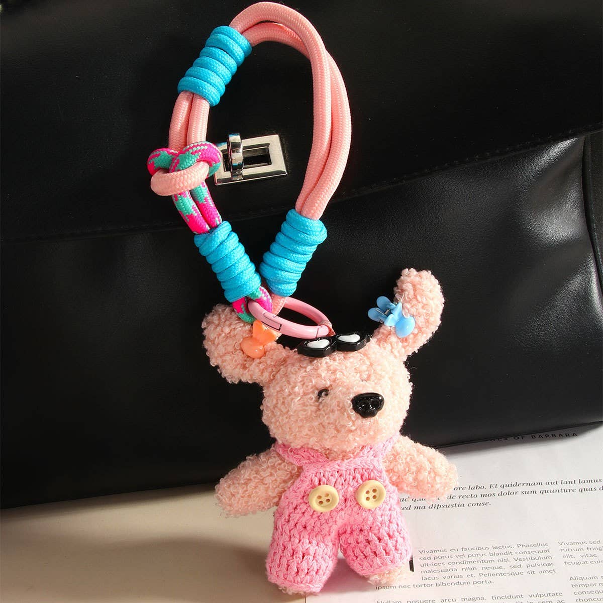 Dopamine Plush Sweater Doll Keychain Bag Charm