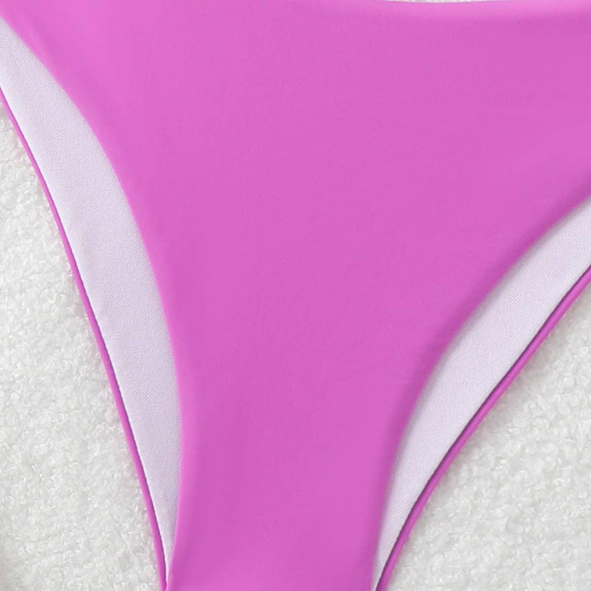 HALTER BIKINI SOLID COLOR TWO PIECE SWIMSUIT