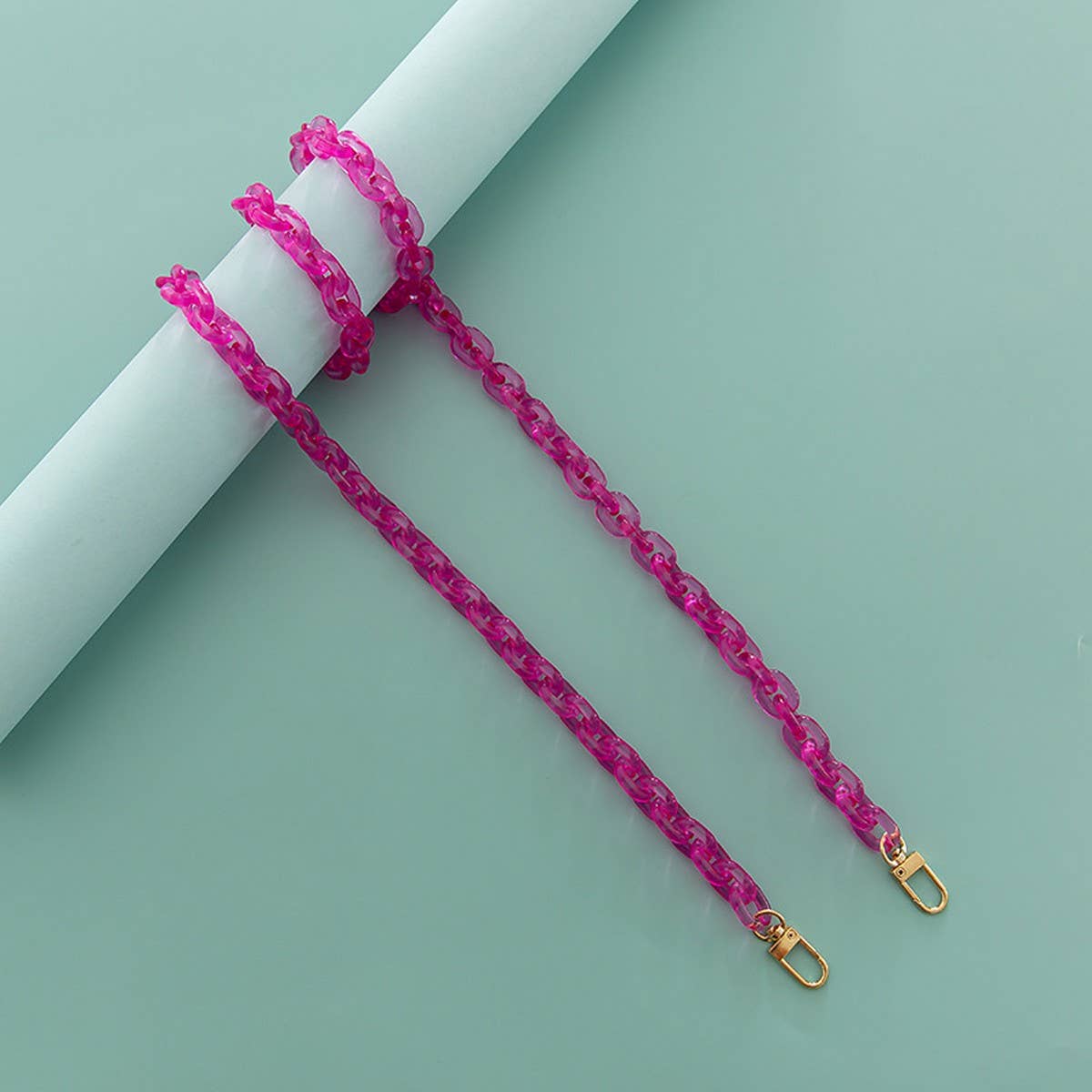 47.24" Jelly Crystal Clear Chain Bags Strap_CWMM5069