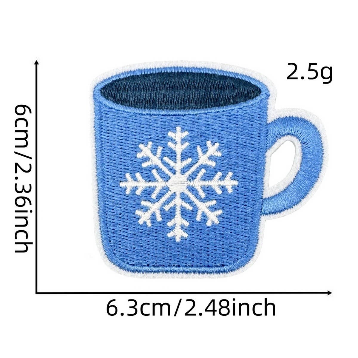 WINTER BLUE CHRISTMAS GRAFFITI EMBROIDERED PATCH