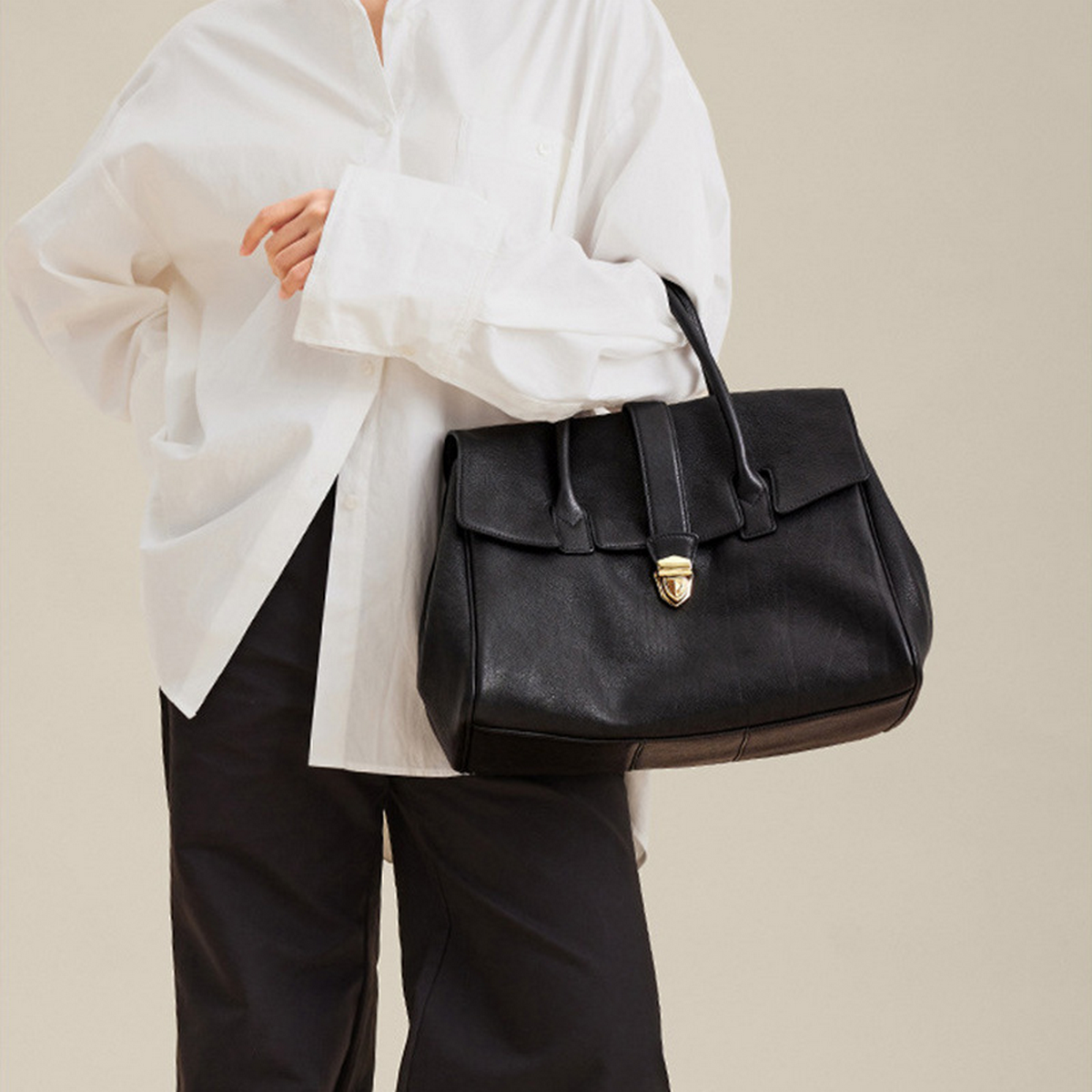 Ladies¡¯ Leather Briefcase ? Vintage Tote Style_CWAB5320