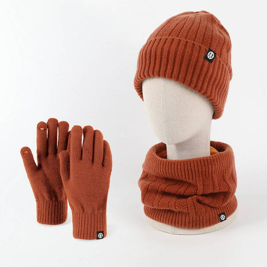 WINTER OUTDOOR WARM THICK FLEECE THREE PIECE SUIT