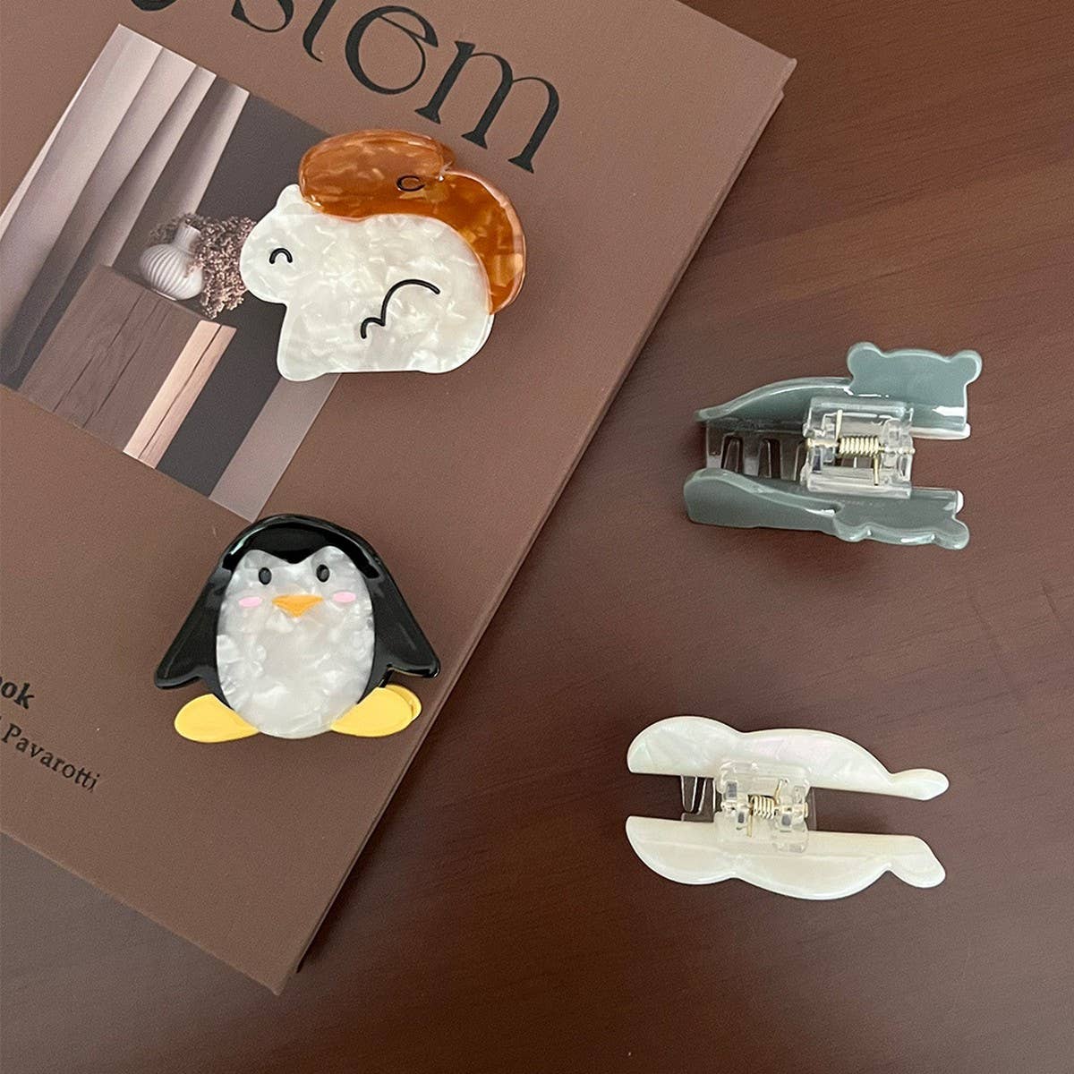 Cute Animal Acetate Hair Claw Clips for Girls