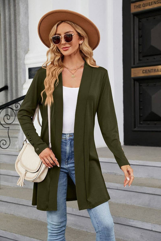 CWOCAL2124_SOLID COLOR BUTTON-UP LONG SLEEVE KNIT CARDIGAN