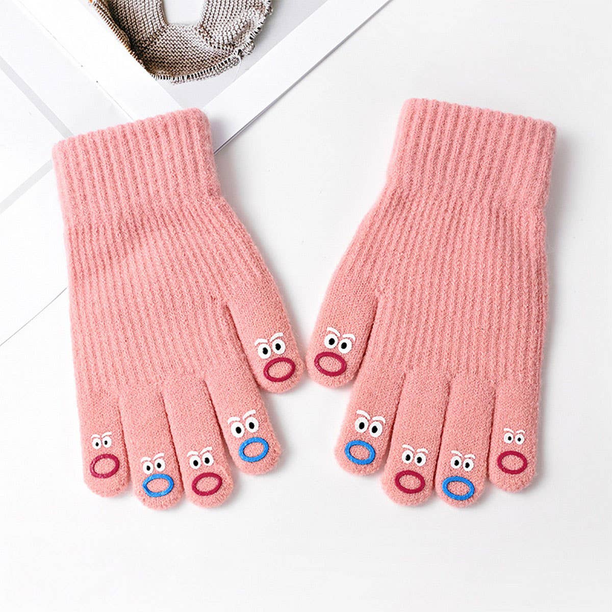 CWAG00582_WOMEN WINTER KNIT FINGERLESS TOUCHSCREEN GLOVES