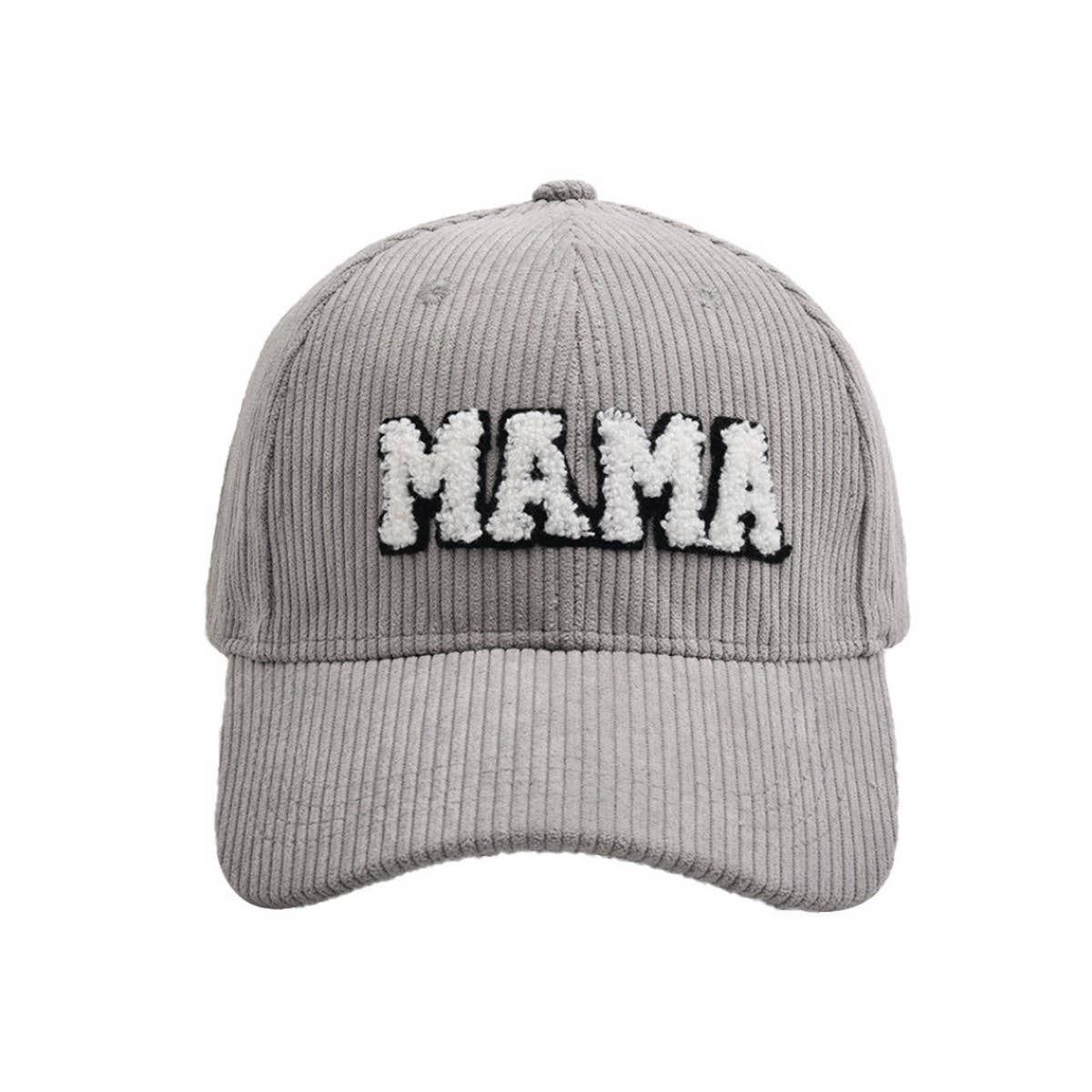 MAMA Embroidered Corduroy Hat - Warm CWAH1218