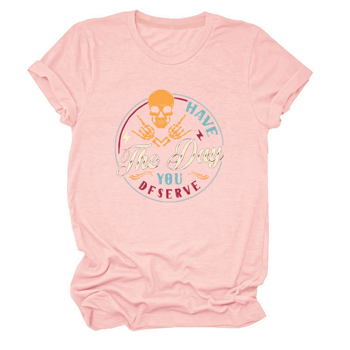 Loose Fit Crew Neck Tee ??Women?™s Casual Wear_CWTTS1529