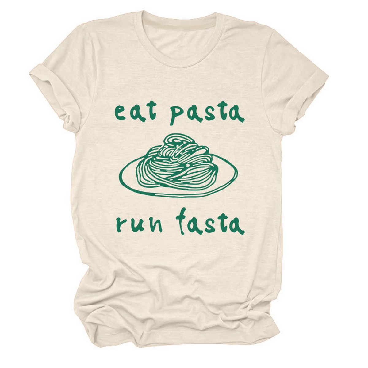 Trendy Women¡¯s Short Sleeve Tee ? Eat Pasta Run