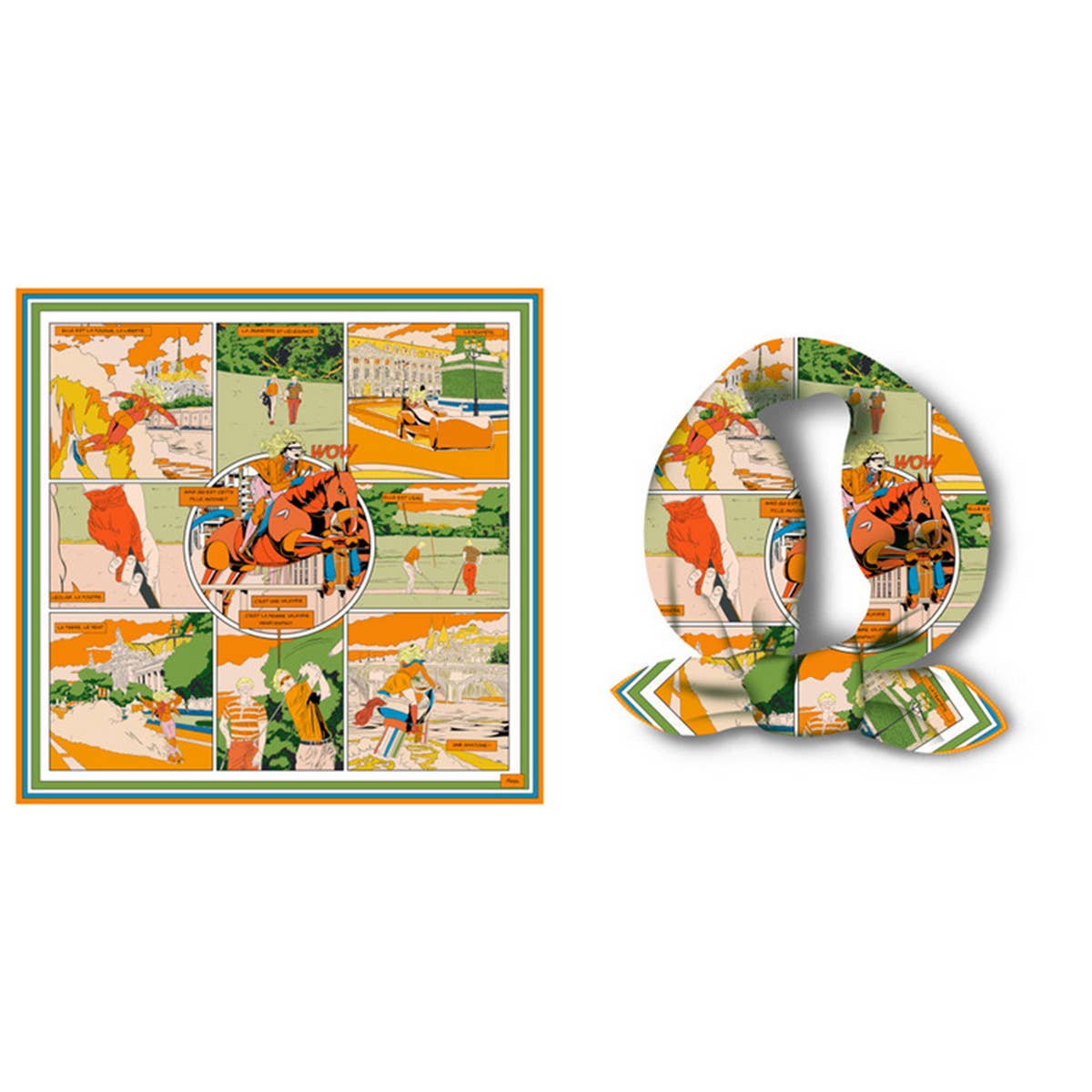 UV Protection Scarf - Lightweight Satin Square