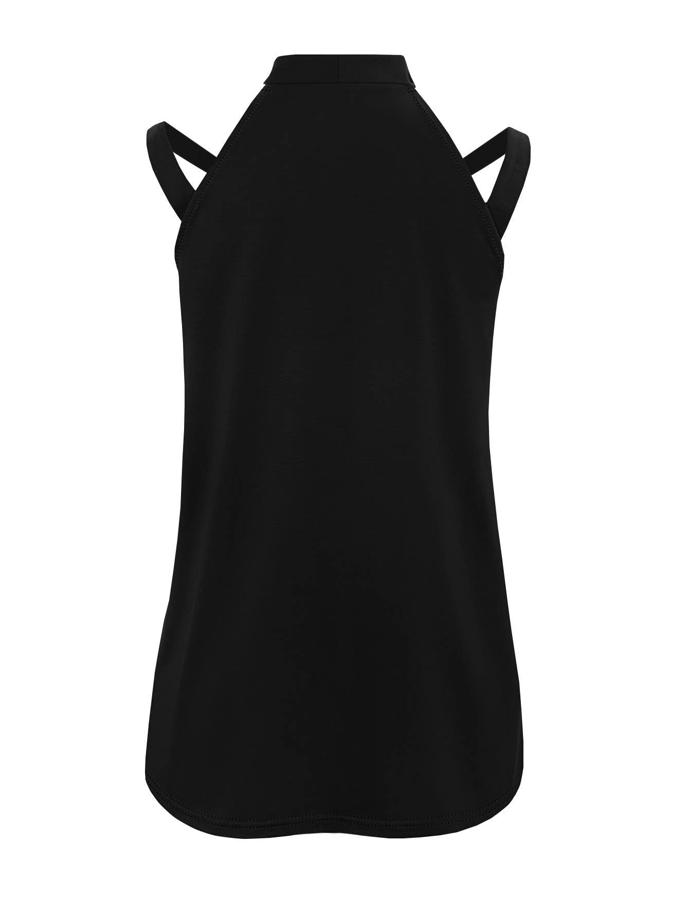 Solid color sleeveless sexy off-the-shoulder top