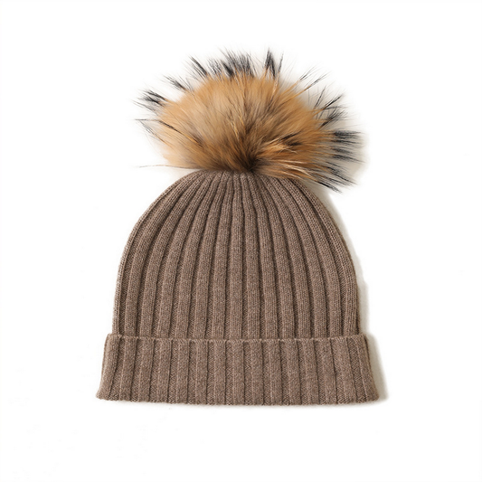 Cozy Wool Cone Hat with Fur Ball ? Women¡¯s Style_CWAH3998