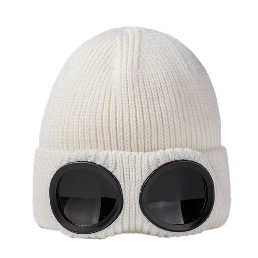 CWAH2210_WINTER WOOL SKI WINDPROOF GLASSES HAT