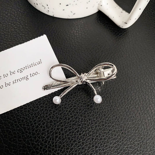 High-end and elegant bow alloy hair clips