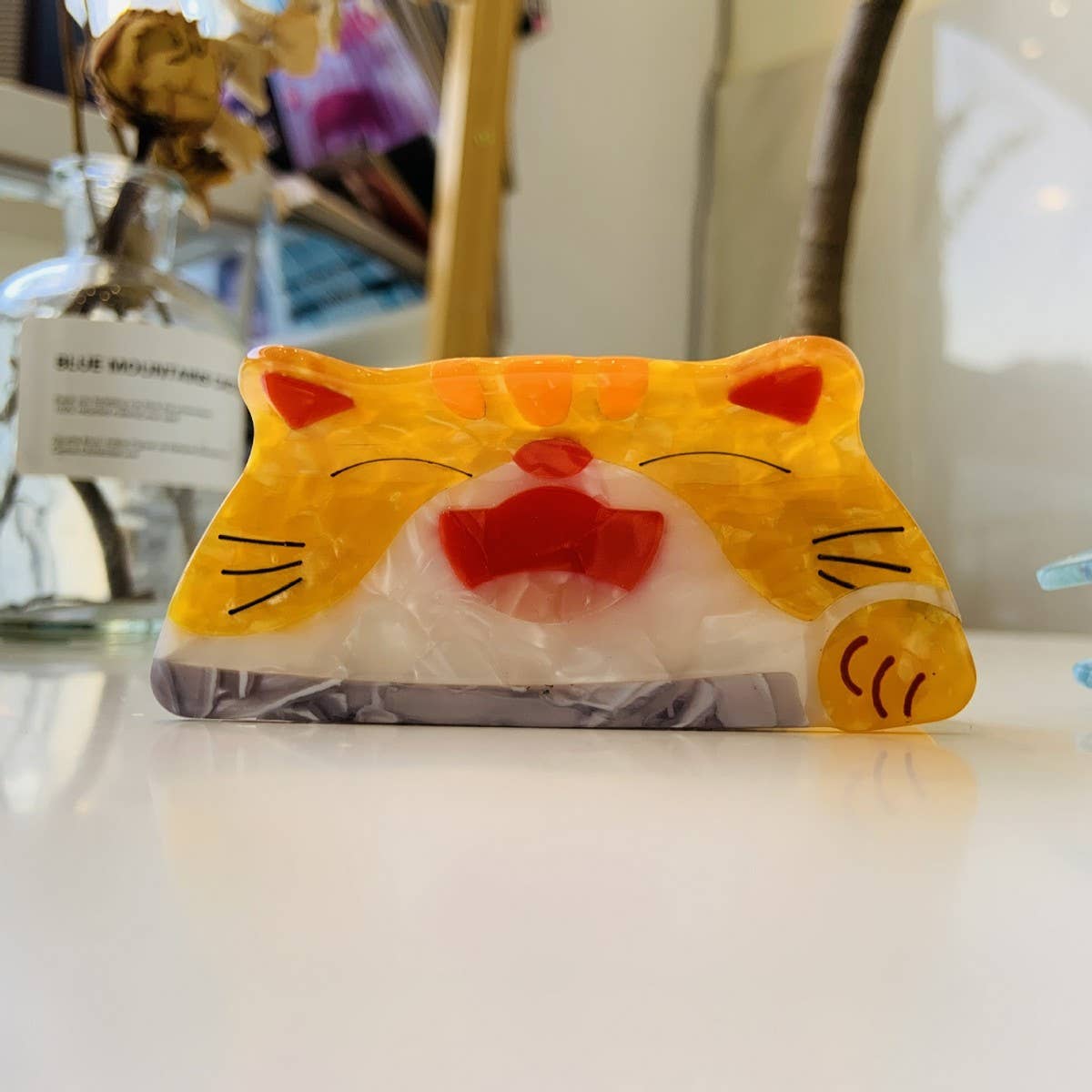 CWAHA1523_FUNNY CARTOON CAT,RABBIT,OWL,HAIR CLAW CLIP