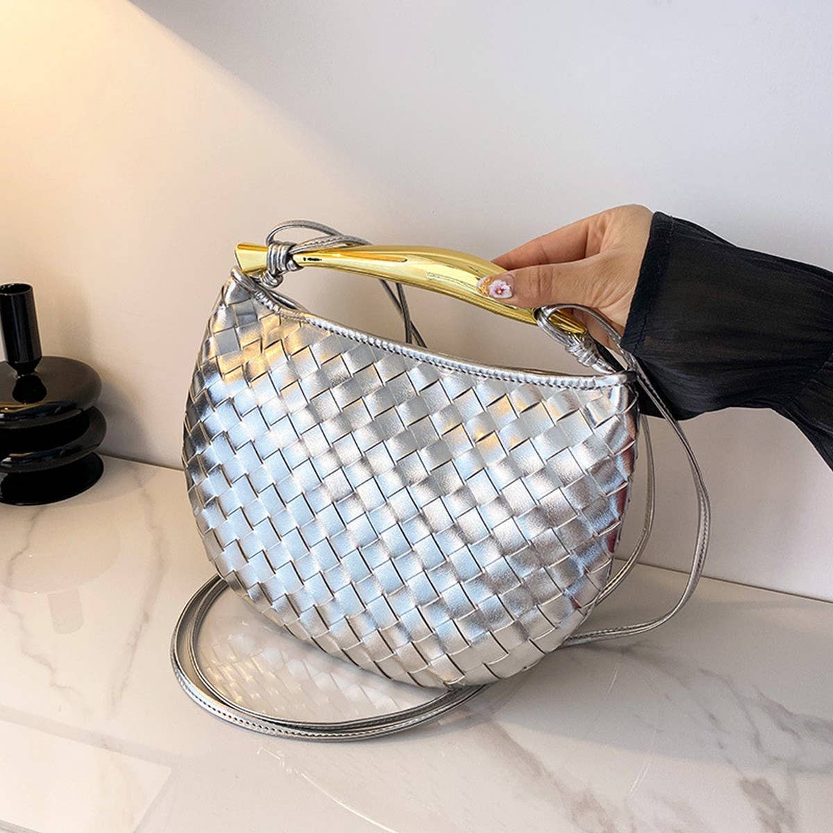 BRAID CROSSBODY BAG SARDINE BAG WOVEN HANDBAG_CWAB1911