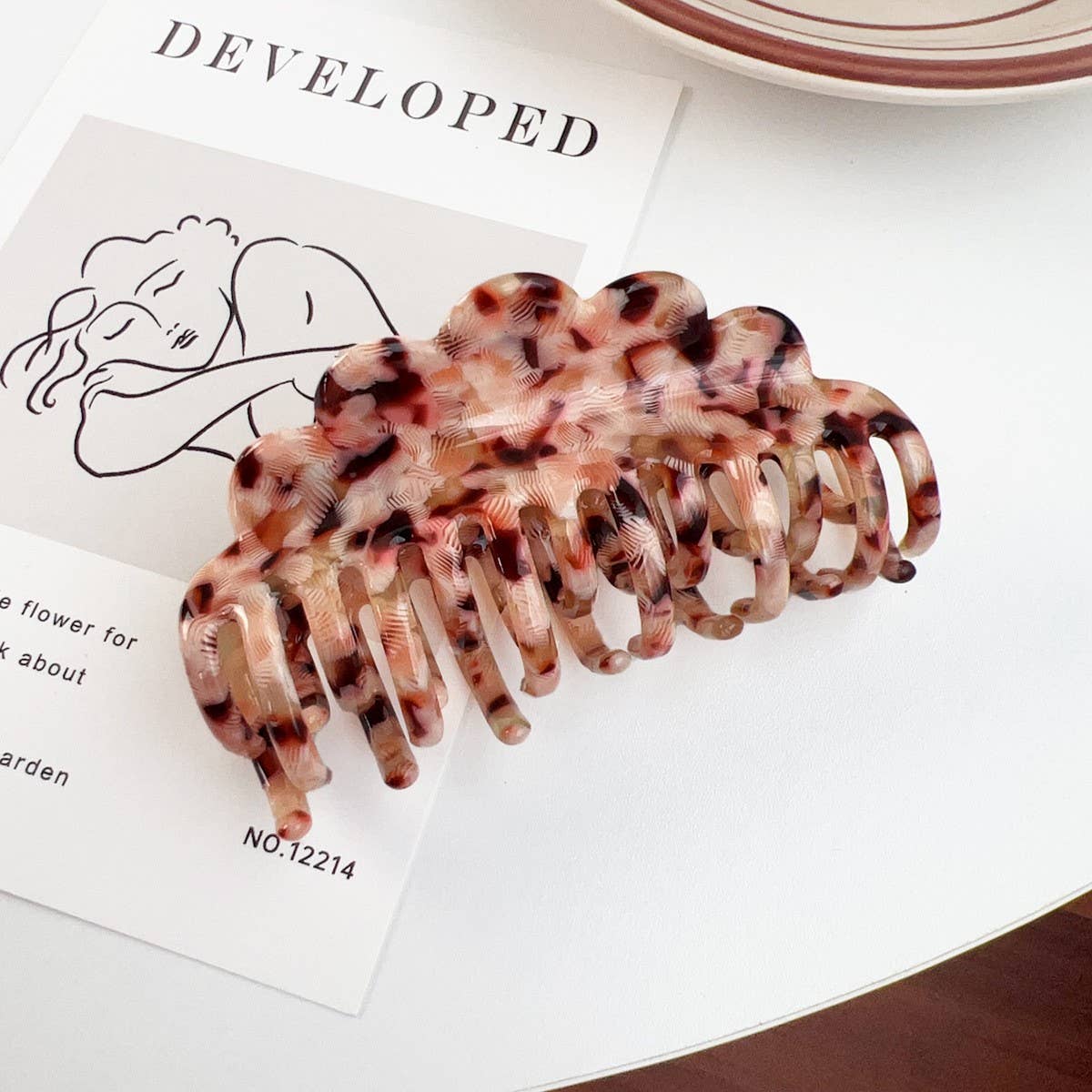 WAVE DOUBLE-ROW TEETH LADIES HAIRPIN_CWAHA1500