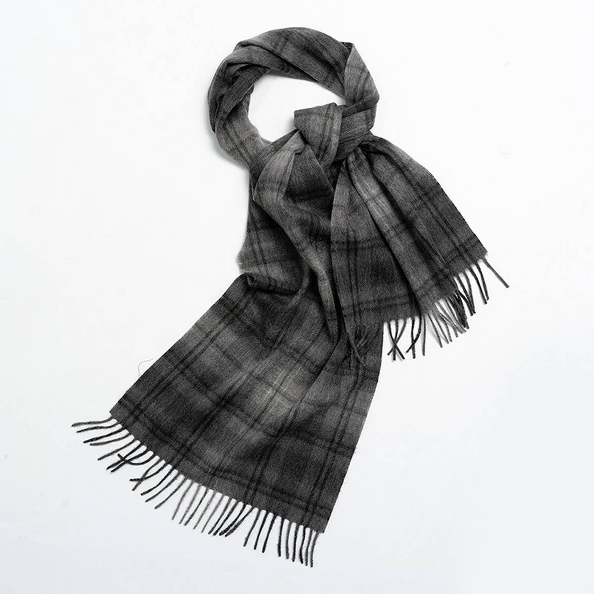 Nordic Plaid Wool Scarf ??Warm Winter Couple Wrap_CWASC2357