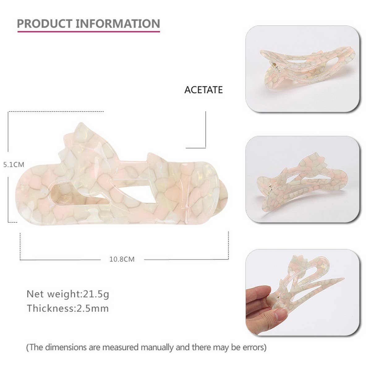 ACETATE HAIR CURLER FOR DUCKBILL CLIP_CWAHA4222