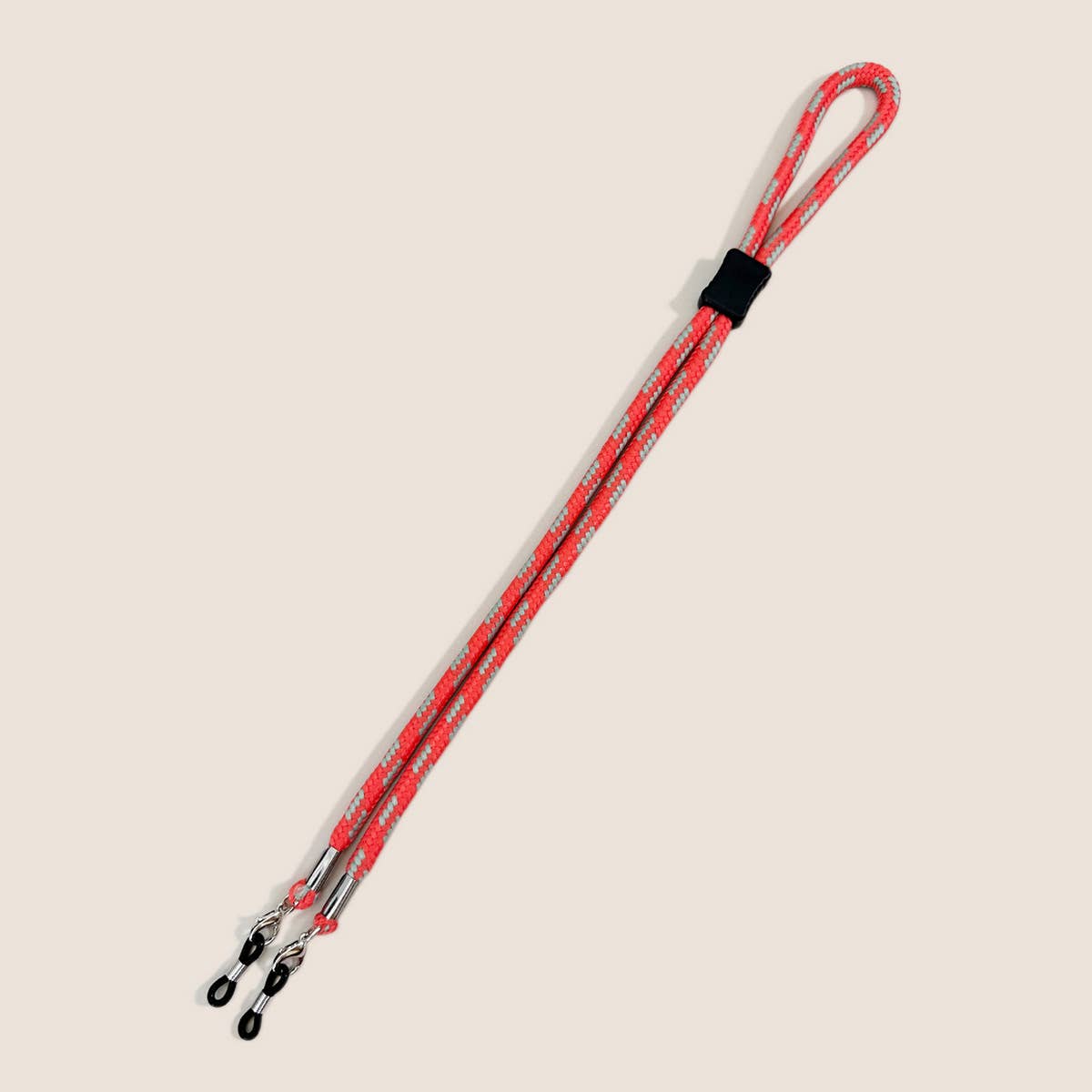 COLORFUL DUAL COLOR BLOCK BRAIDED GLASSES LANYARD