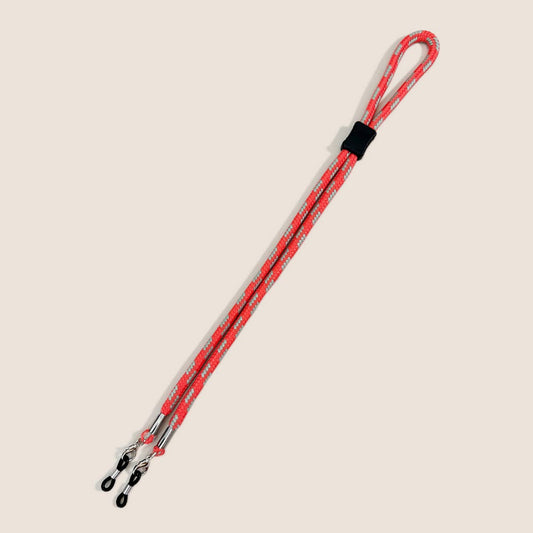 COLORFUL DUAL COLOR BLOCK BRAIDED GLASSES LANYARD