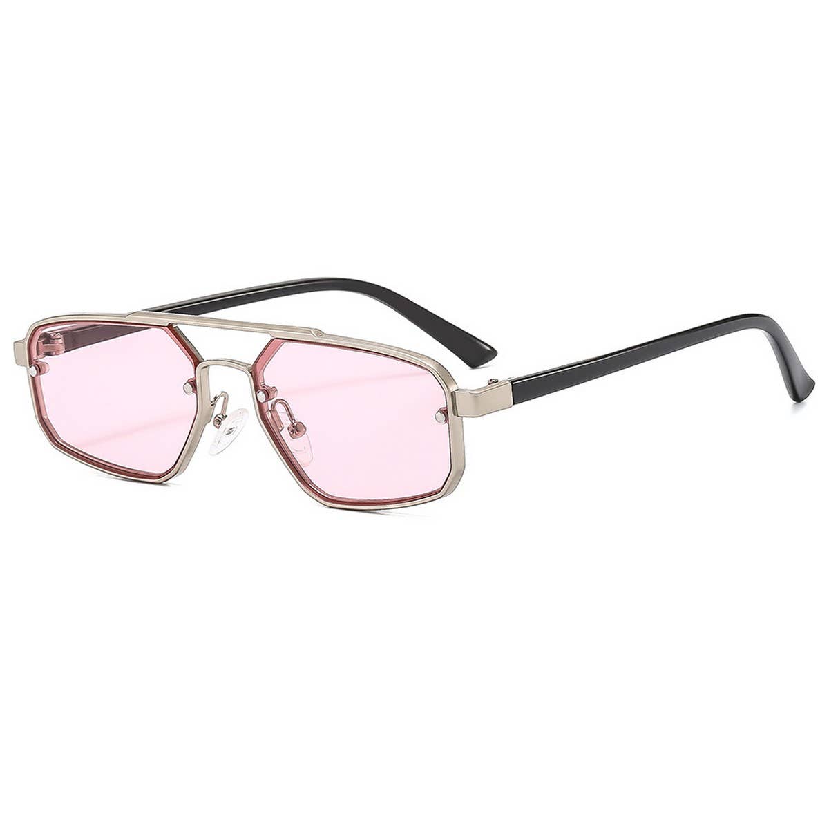 Retro Double Bridge Metal Sunglasses Unisex_CWASG1168
