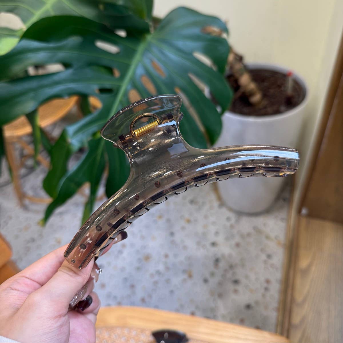 CWAHA4450_NEW FRENCH BUTTERFLY BUCKLE HIGH-GRADE SHARK CLIP