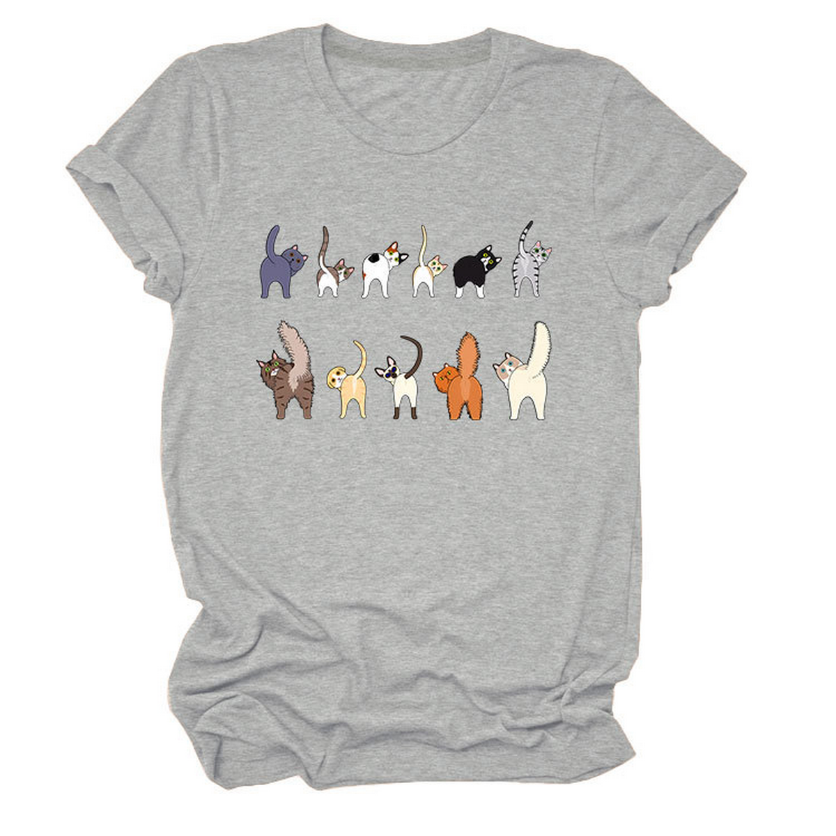 Cute Cat Graphic Tee ? 11 Cats Turn Around