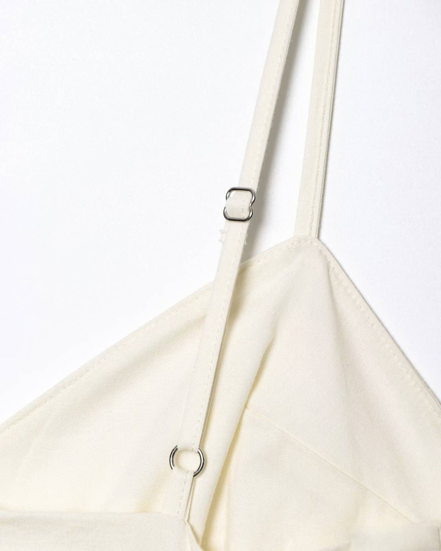 Temperament V-neck halter stitching poplin dress