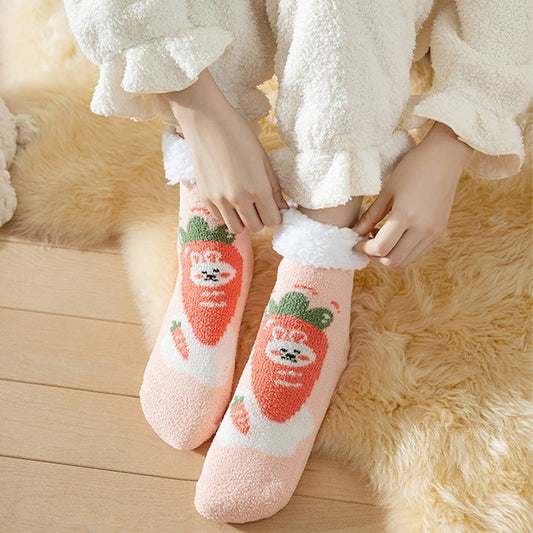 WINTER MID-TUBE NON-SLIP FLOOR SOCKS FOR WOMEN