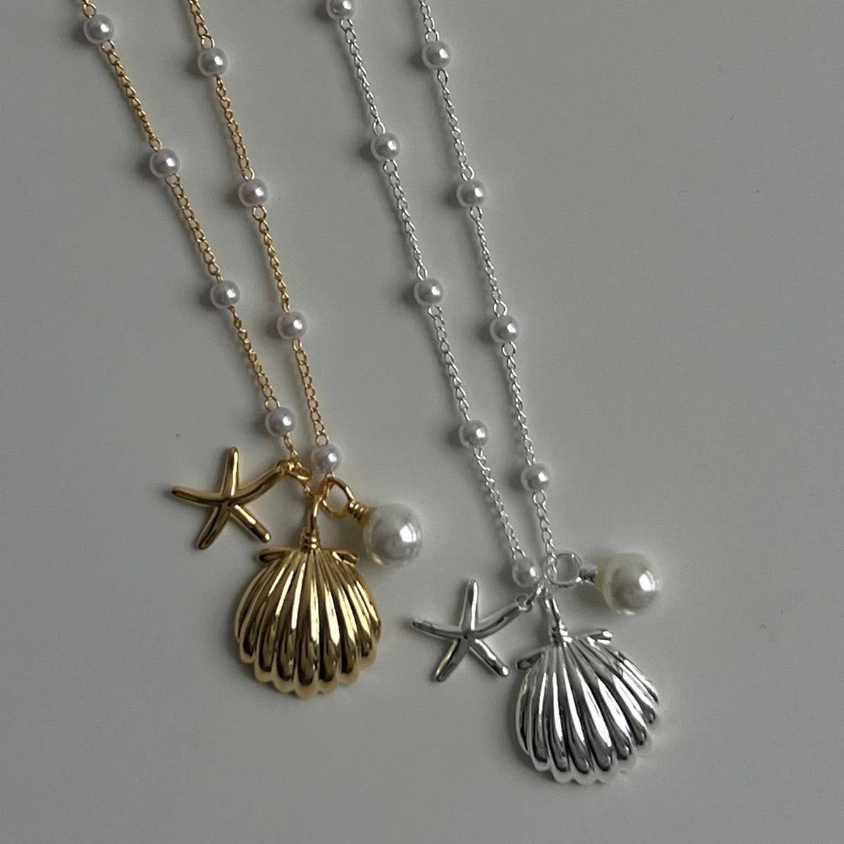 NEW FASHION RETRO SHELL PEARL STYLE NECKLACE
