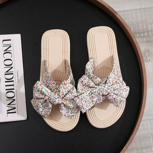 NEW PRINTED FLOWER BOW SANDALS_CWSHS0724