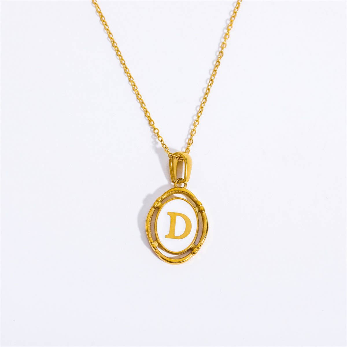 NEW CREATIVE 26 LETTERS PENDANT OVAL NECKLACE