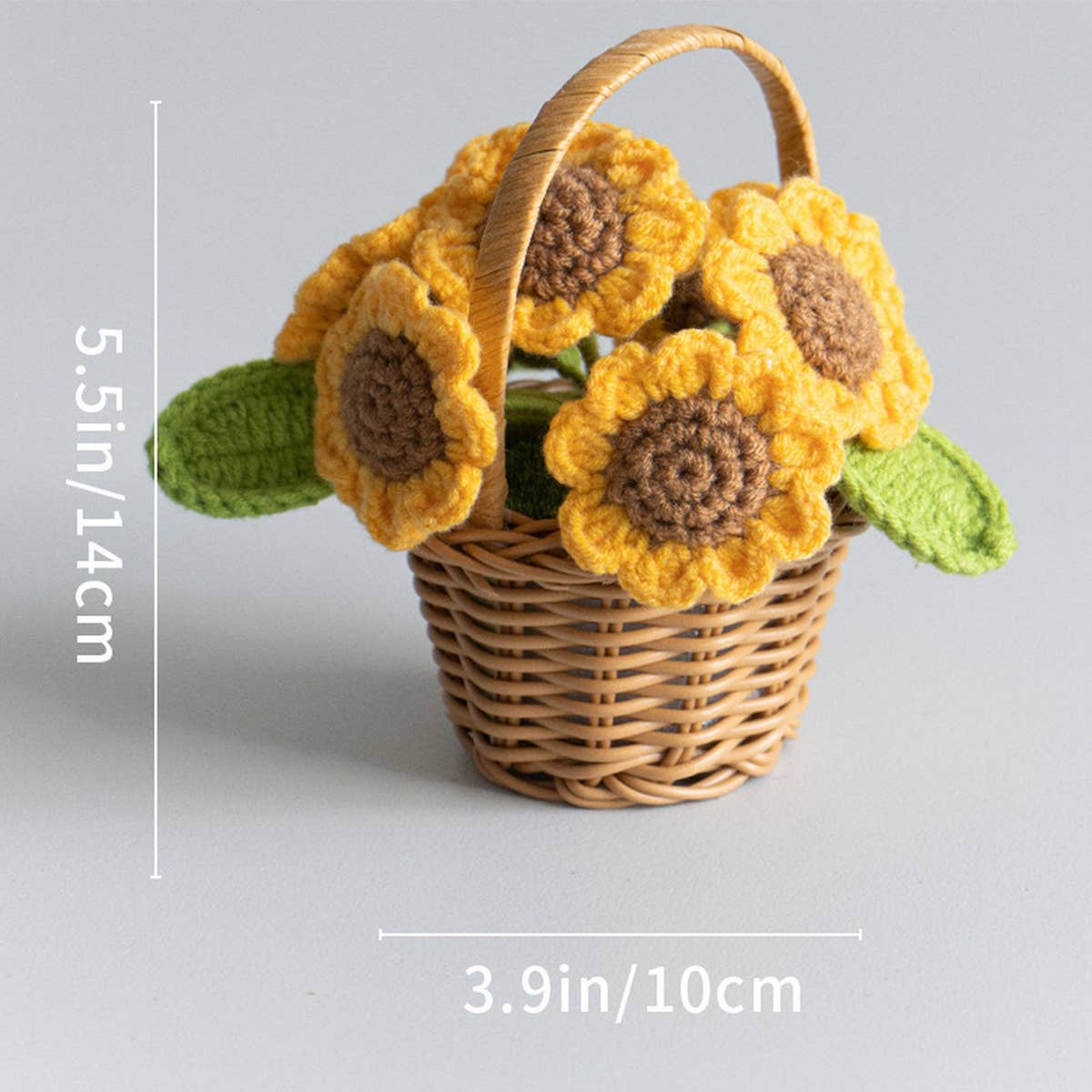 CWMM9269_HANDMADE SUNFLOWER MINI FLOWER BASKET ORNAMENTS