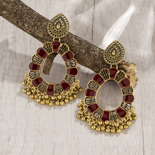 VINTAGE HOLLOW BOHEMIAN TASSEL EARRINGS