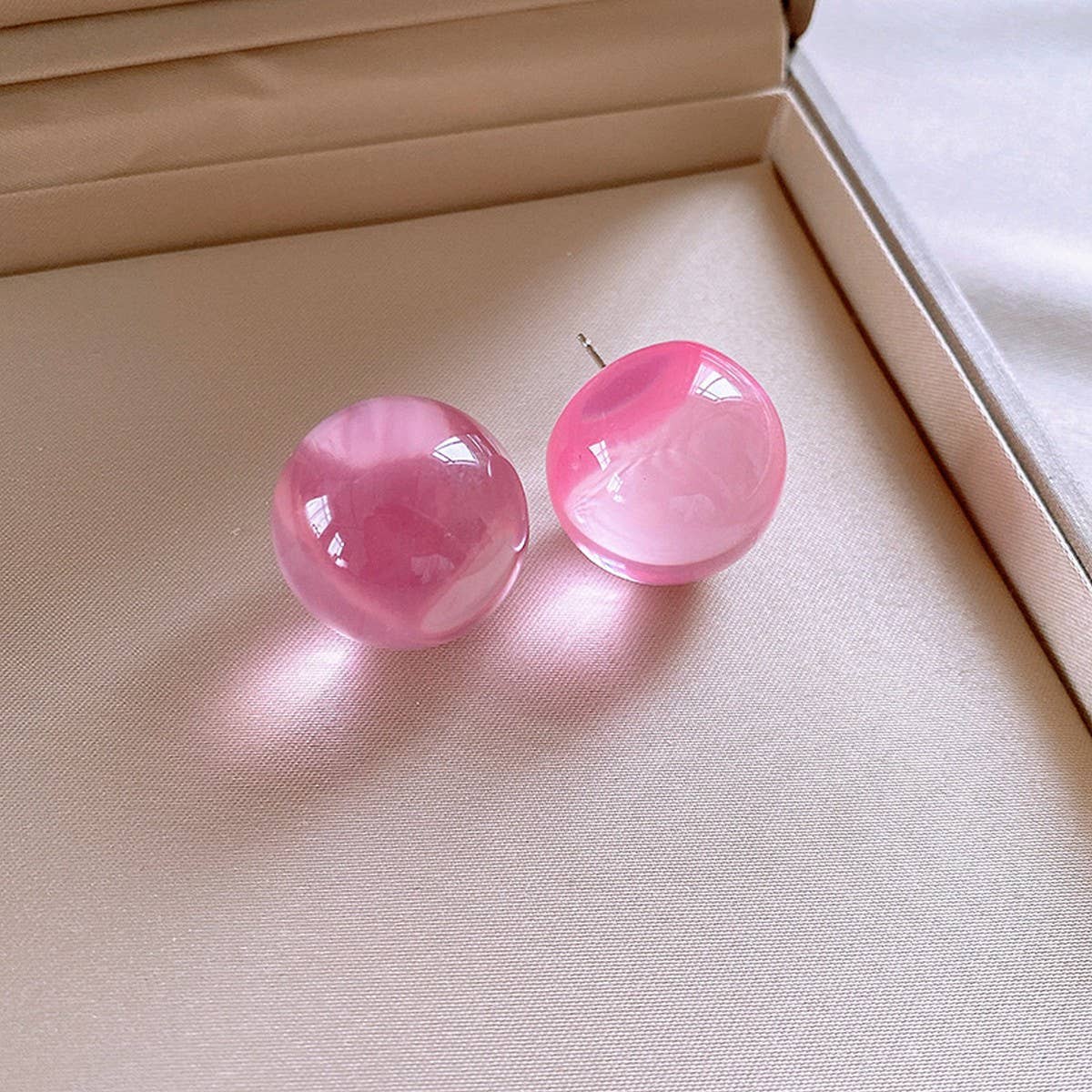 SWEET DOPAMINE COLORFUL JELLY ROUND EARRINGS