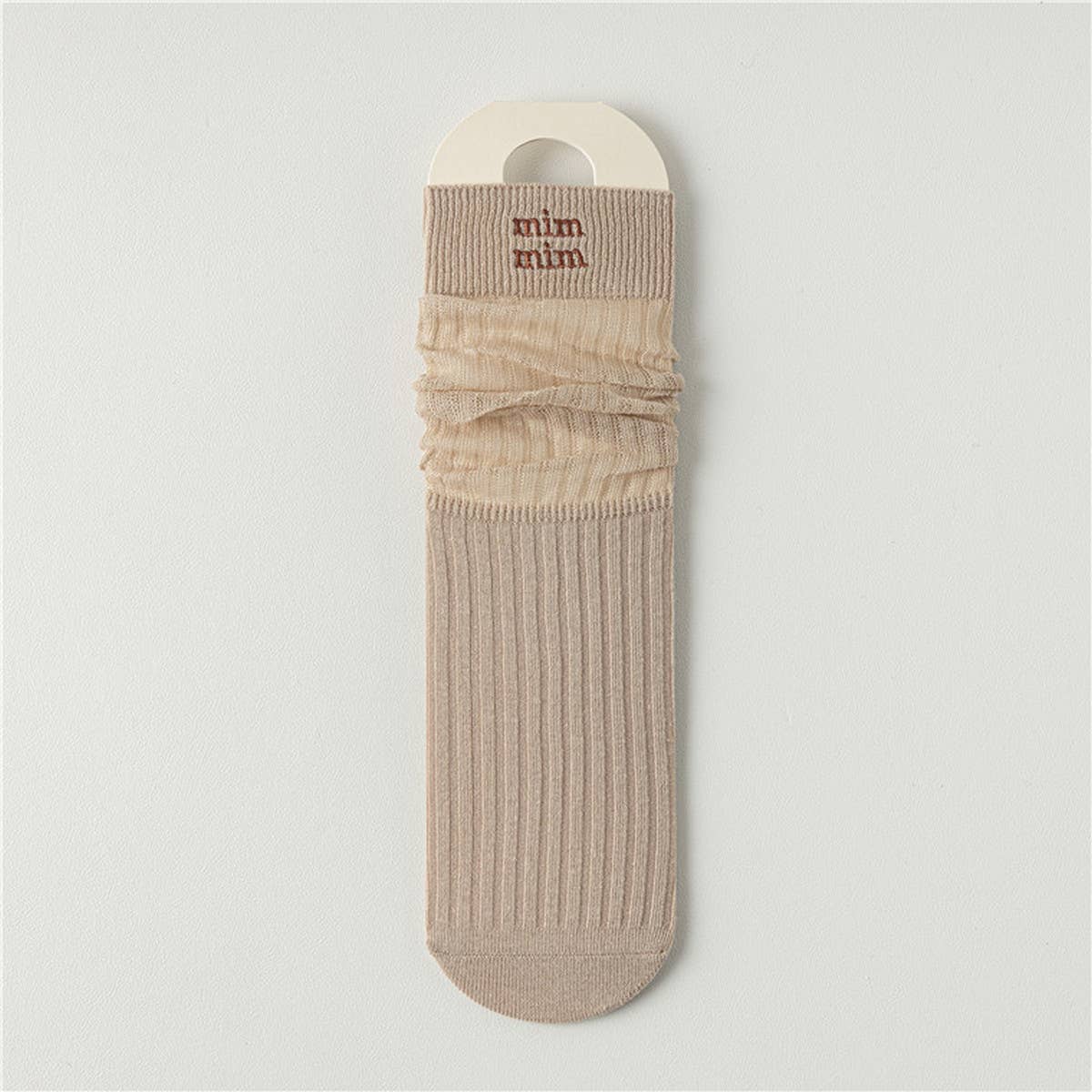 BREATHABLE MESH MID-LENGTH COTTON SOCKS_CWMS0646